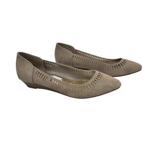 Seychelles Deville Loafer Flats Women's Size 7M Light Brown Faux Suede Low Heel